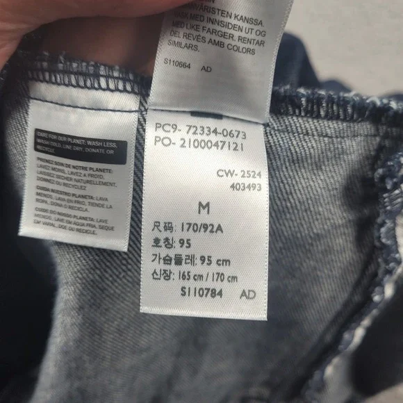 Levi Strauss & Co Standard Dark Wash Denim Trucker Jacket Men's Size M Irregular